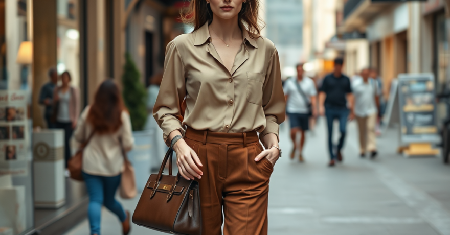 effective-ads.ro | Pantaloni maro în garderoba de zi cu zi: idei versatile